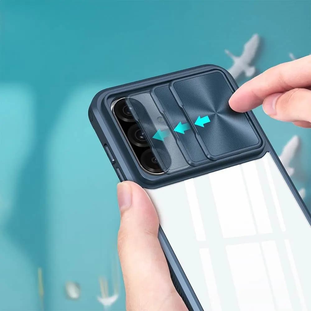 Coque avec cache caméra – Samsung Galaxy A36 5G / A56 5G – PROTECT IE027 Bleu Marine - Vue 3