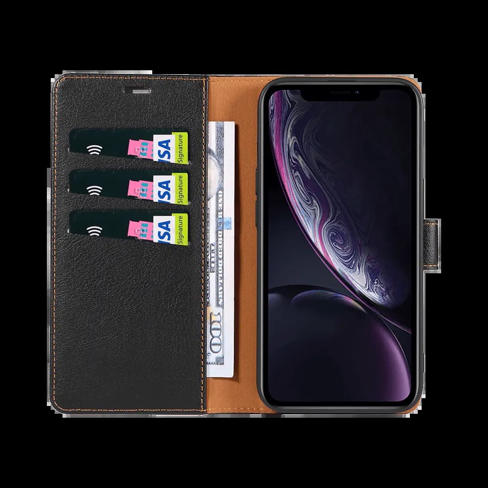 Housse folio anti-RFID iPhone XR – PROTECT IP011 Noir - Vue 2