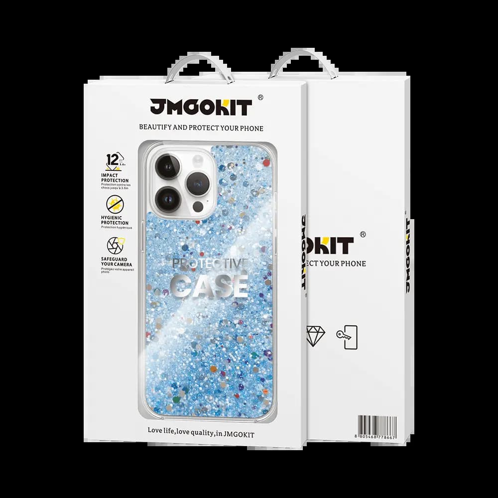 Coque de Protection Twinkle JMGOKIT pour Apple iPhone 16 Pro Max Bleu - Vue 3