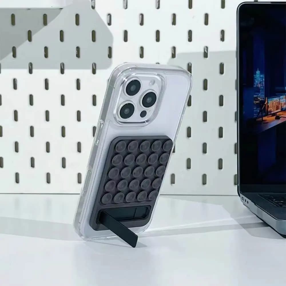 Support Ventouse Silicone avec Pied Intégré Noir - Vue 3