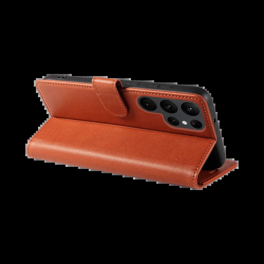 Housse folio anti-RFID Samsung Galaxy S23 Ultra 5G – PROTECT IP011 Marron - Vue 2