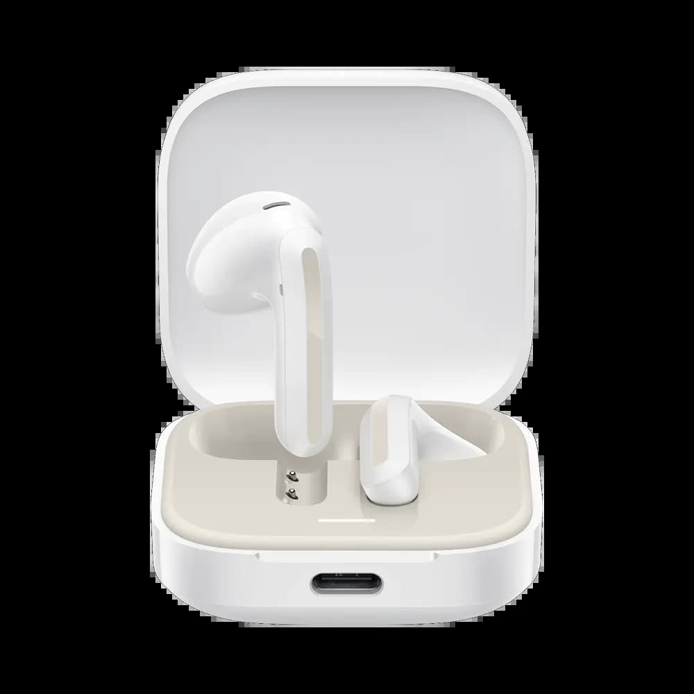 Écouteurs Bluetooth Xiaomi Redmi Buds 6 Active - réduction de bruit & charge rapide - Blanc