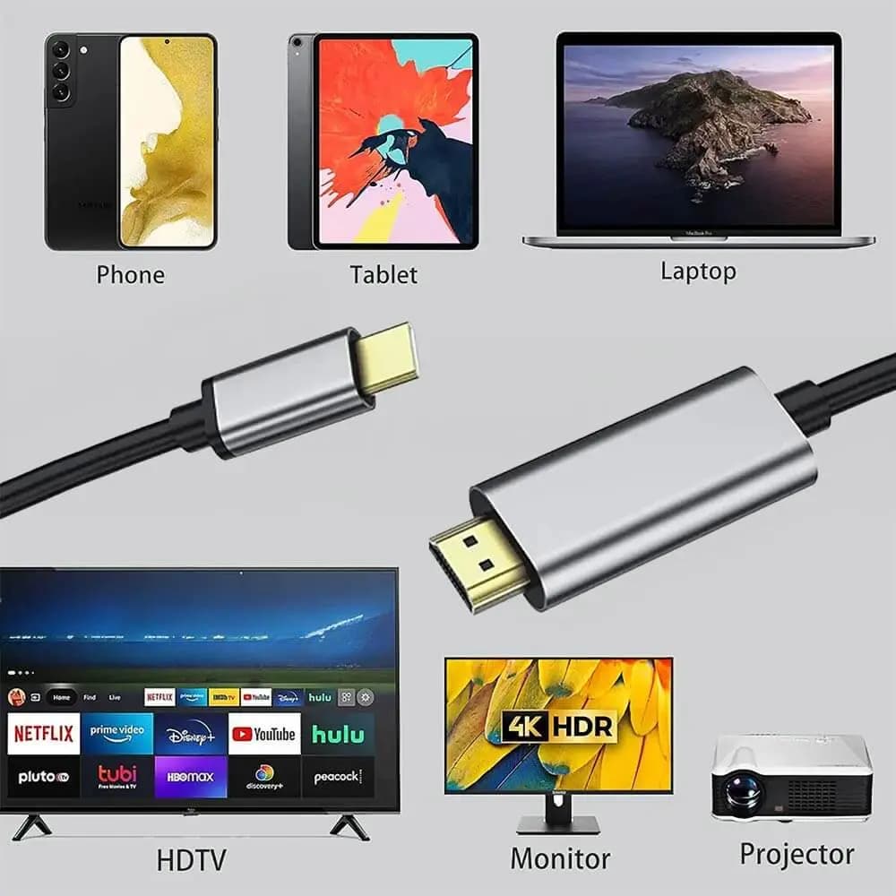 Câble USB-C vers HDMI 4K 60Hz - 1m - Vue 4