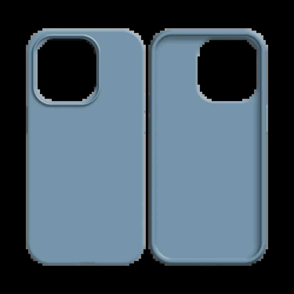 Coque silicone iPhone 13 Mini - Bleu Acier - Vue 2