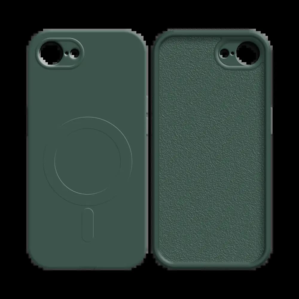 Coque MagSafe iPhone 16e / iPhone 17e antichoc et intérieur flanelle - PROTECT IZ001 Vert Foncé - Vue 2