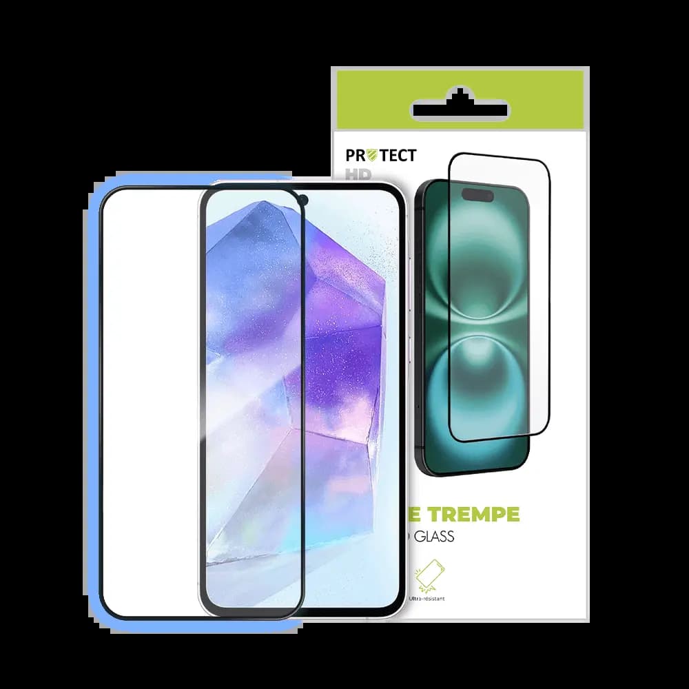 Verre trempé Samsung Galaxy A35 5G / A55 5G - protection écran 9H - PROTECT Transparent - Vue 24