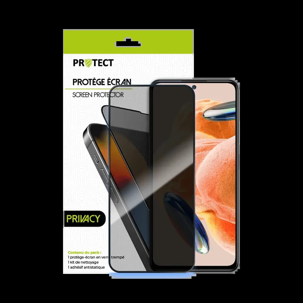 Verre trempé anti-espions 9H – compatible Xiaomi Redmi Note 12 Pro 5G / 12 Pro 4G – PROTECT Transparent - Vue 2