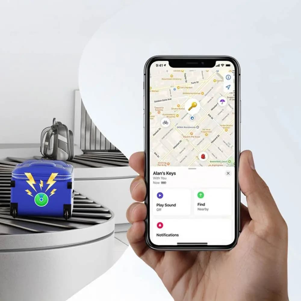 Traceur GPS cadenas connecté MILI MiLock pour iOS Apple Find My - Blanc - Vue 2