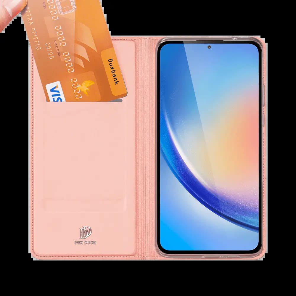 Housse folio MagSafe Samsung Galaxy A35 – Dux Ducis Skin X Pro Bleu - Vue 2