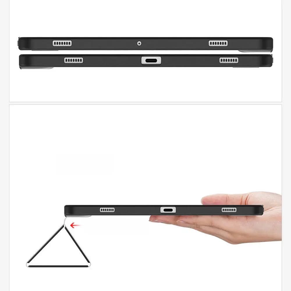 Housse folio Samsung Galaxy Tab S9 avec dos transparent & porte-stylet - Dux Ducis Toby Rose - Vue 5