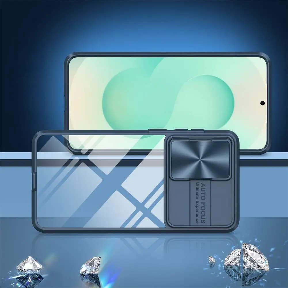 Coque avec cache caméra – Samsung Galaxy S25 Edge – PROTECT IE027 Bleu Marine - Vue 2