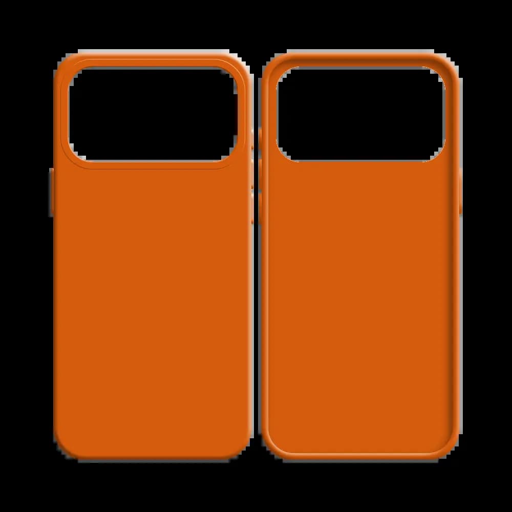 Coque silicone iPhone 17 Pro Max - Orange - Vue 2