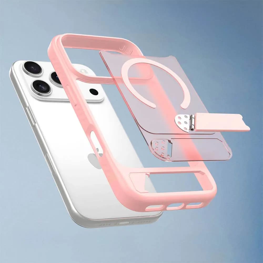 Coque de protection MagSafe avec support – Apple iPhone 17 Pro – PROTECT IF014 Rose - Vue 32