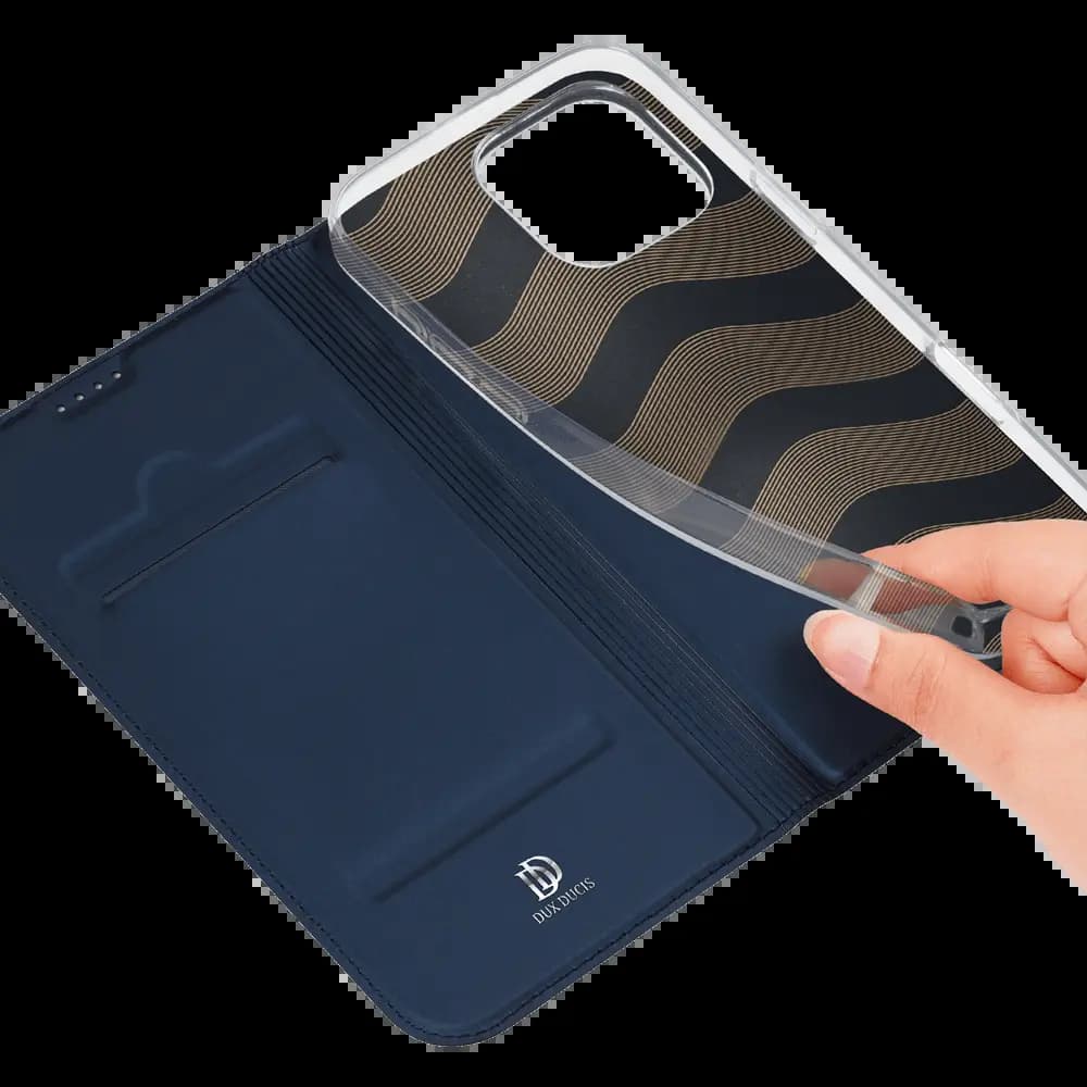 Housse folio iPhone 16 Pro porte-carte – Dux Ducis Skin Pro Noir - Vue 5