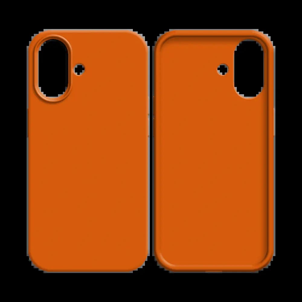 Coque silicone iPhone 17 - Orange - Vue 2