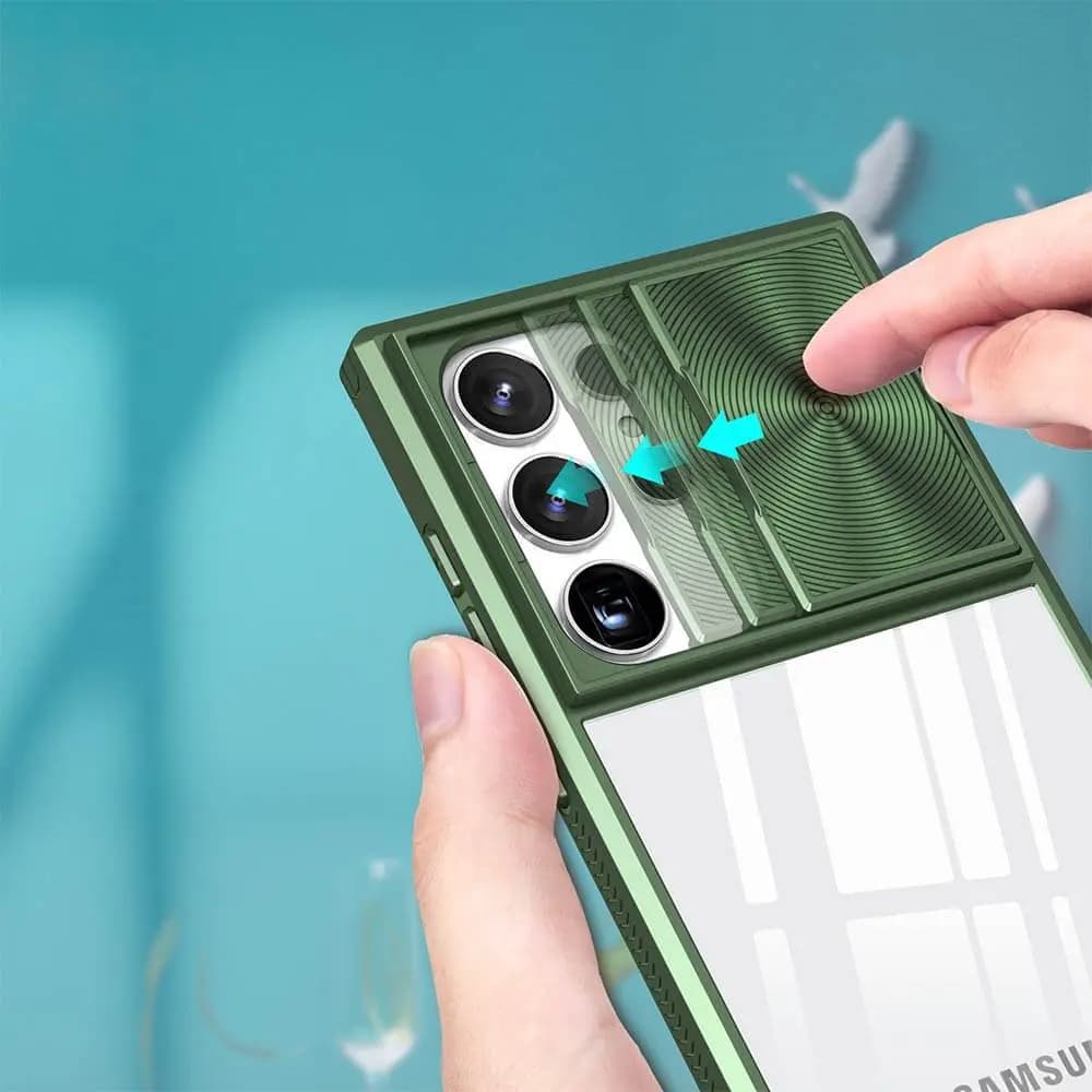 Coque avec cache caméra – Samsung Galaxy S25 Ultra – PROTECT IE027 Vert Foncé - Vue 3