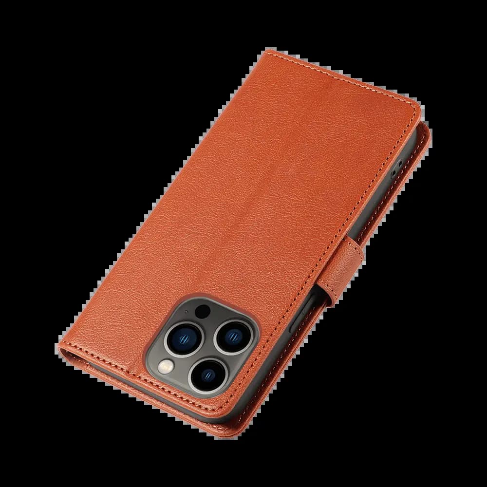 Housse folio anti-RFID iPhone 12 / 12 Pro – PROTECT IP011 Marron - Vue 6