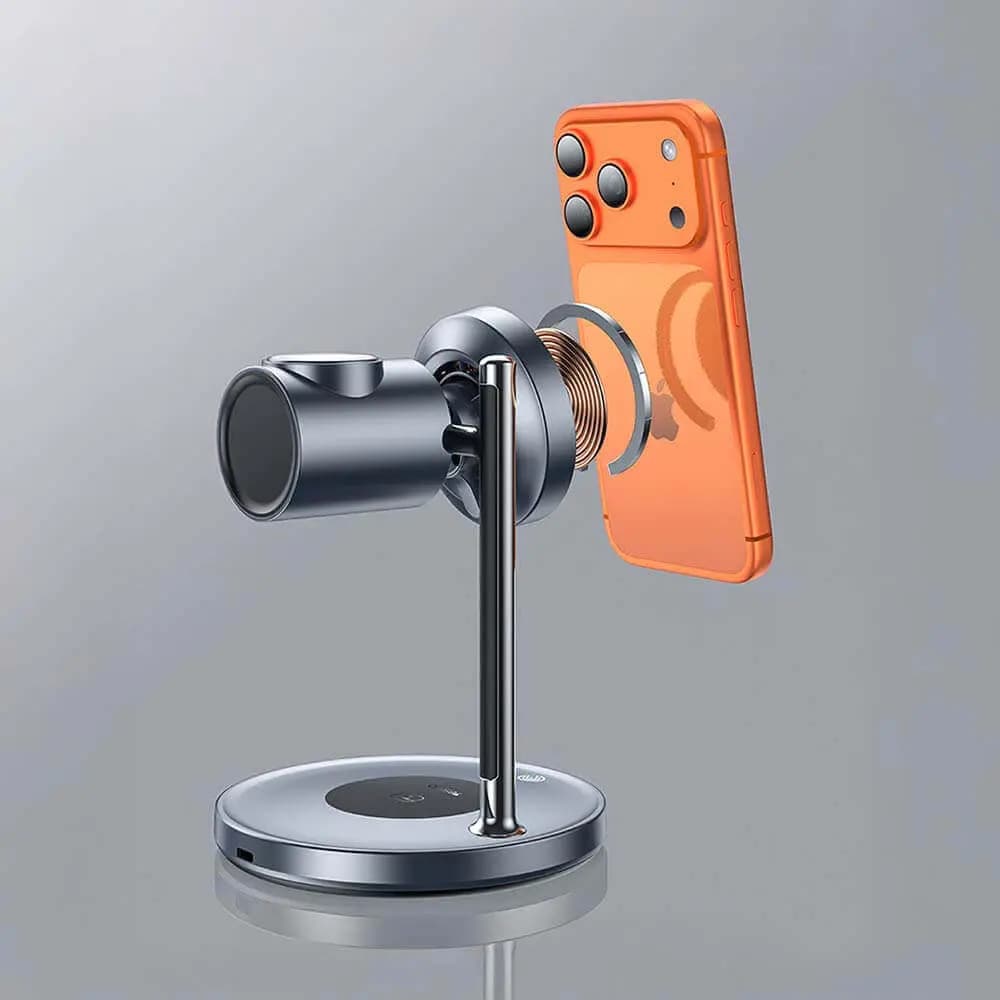 Station de charge sans fil Qi2 32.5W 3 en 1 magnétique & rapide - Yesido DS40 - Vue 3