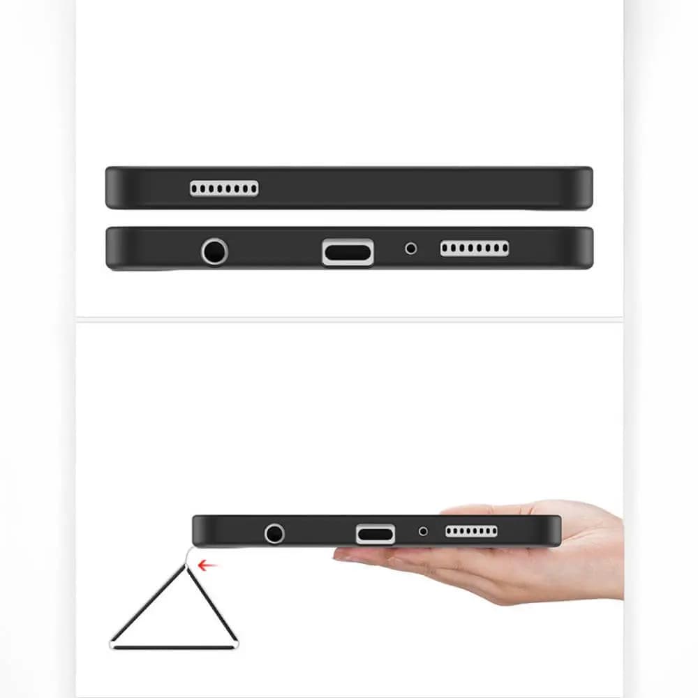 Housse folio Samsung Galaxy Tab A9 avec dos transparent - Dux Ducis Toby Noir - Vue 5