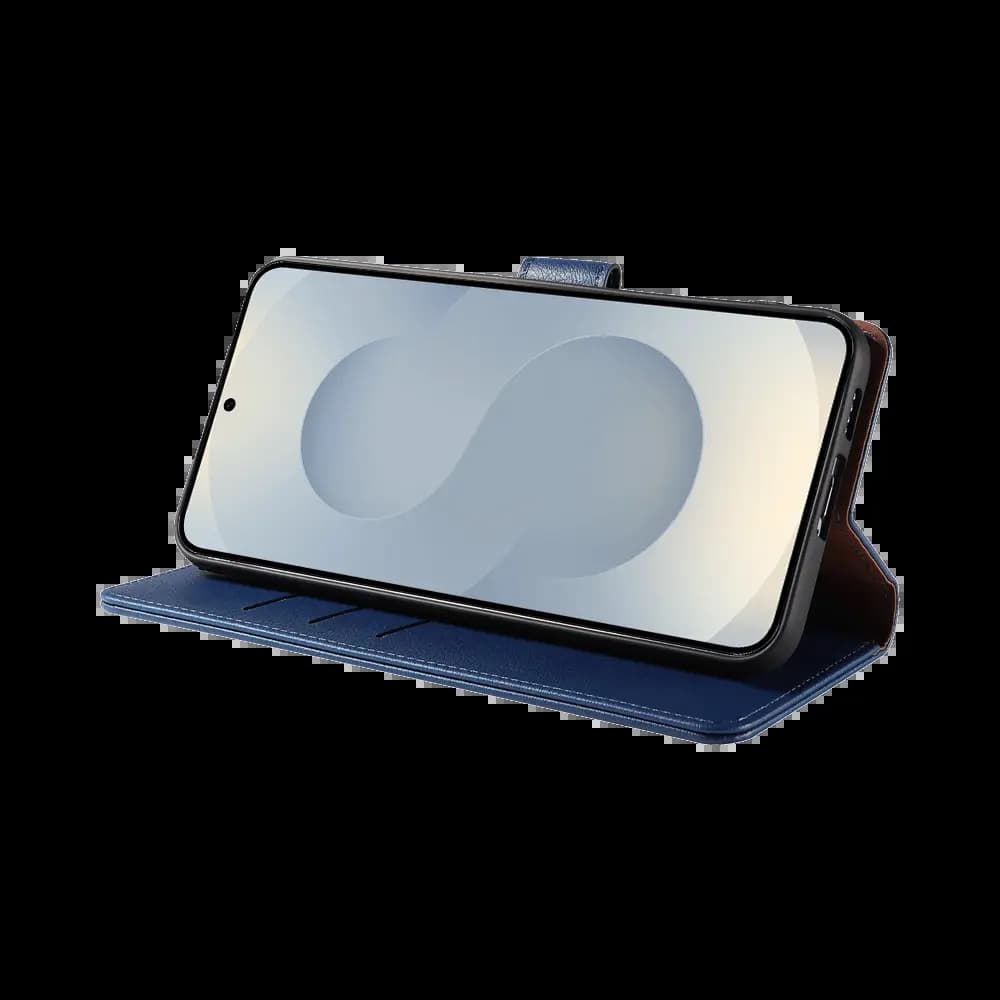 Housse folio anti-RFID Samsung Galaxy S25 – PROTECT IP011 Bleu Marine - Vue 5