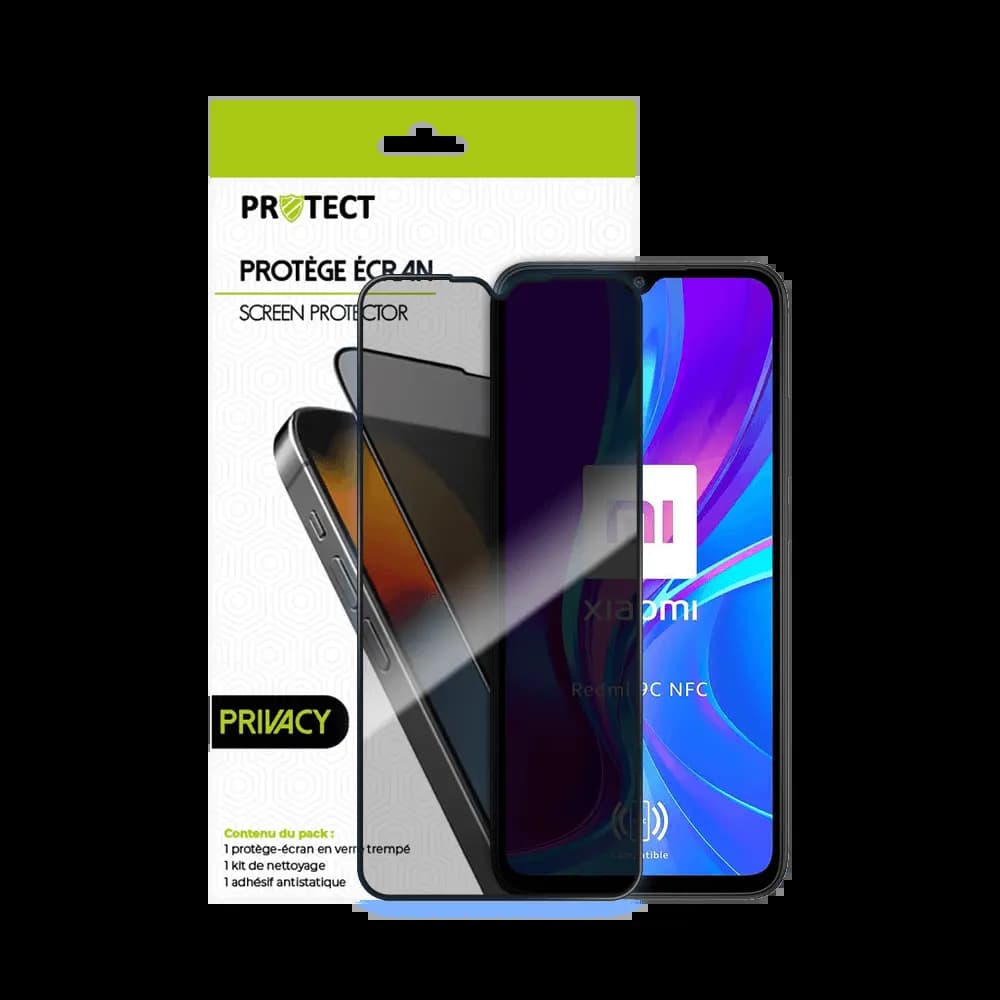 Verre trempé anti-espions 9H – Xiaomi Redmi 9C NFC – PROTECT Transparent - Vue 2