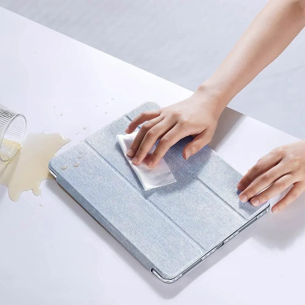 Housse folio iPad Pro 13" M4 avec porte-stylet - Dux Ducis Unid Bleu - Vue 3