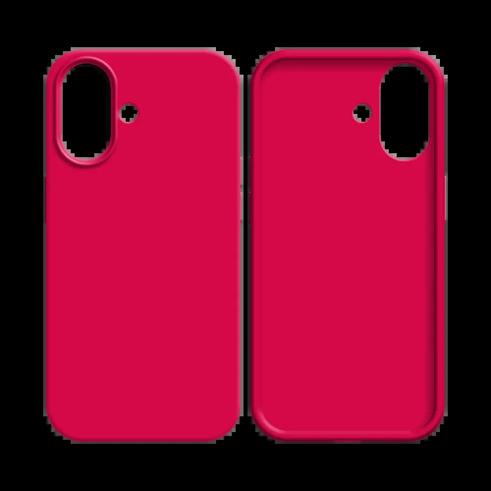 Coque silicone iPhone 16 Plus - Rose Vif - Vue 2