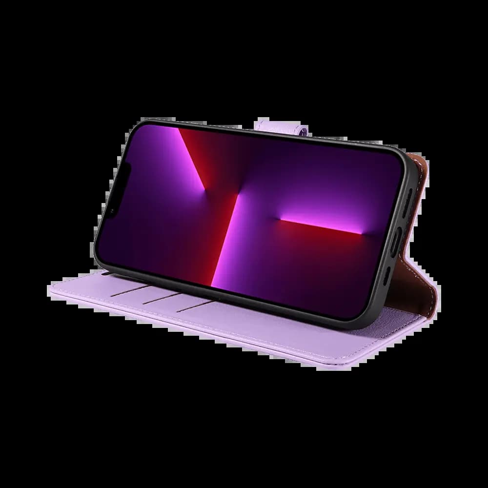 Housse folio anti-RFID iPhone 12 / 12 Pro – PROTECT IP011 Rose - Vue 5