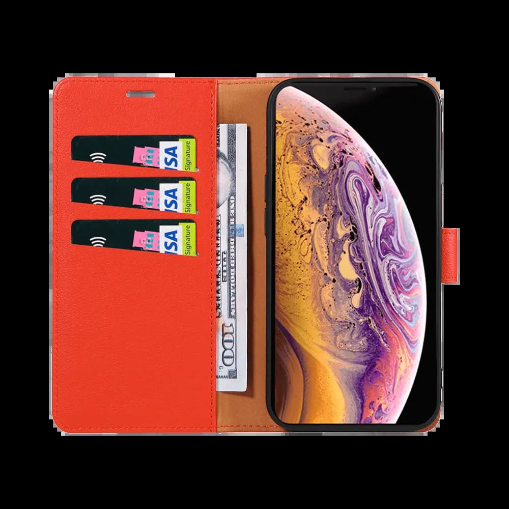 Housse folio anti-RFID iPhone X / XS – PROTECT IP011 Rouge - Vue 4