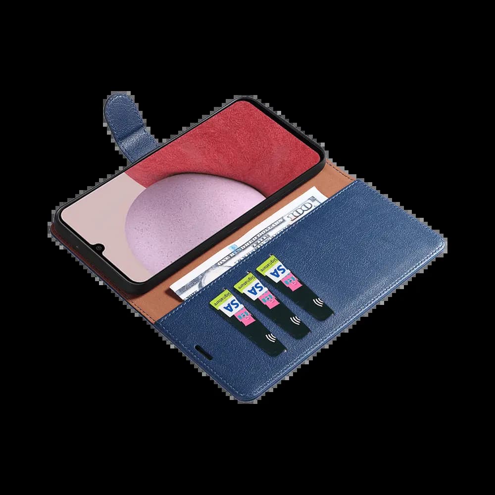 Housse folio anti-RFID Samsung Galaxy A15 – PROTECT IP011 Bleu Marine - Vue 3