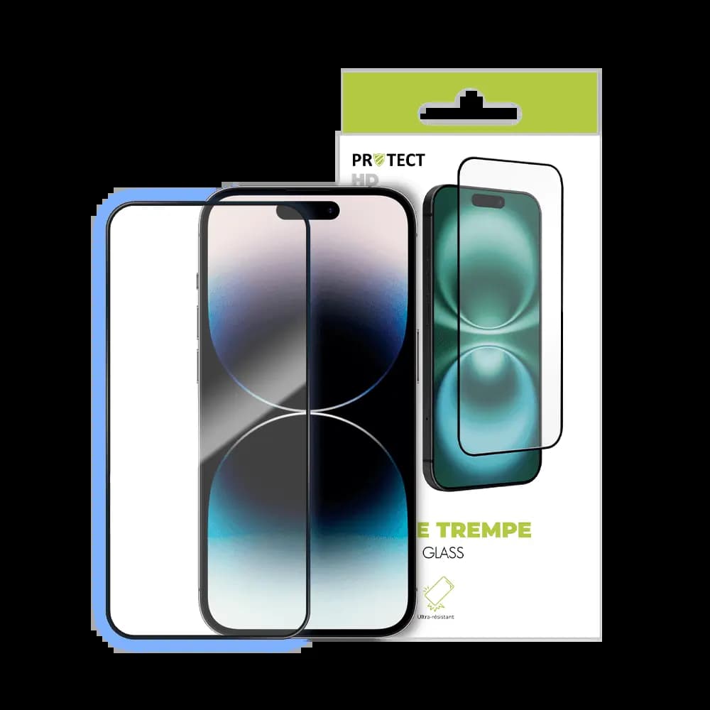 Verre trempé iPhone 14 Pro protection écran 9H - PROTECT Transparent - Vue 3