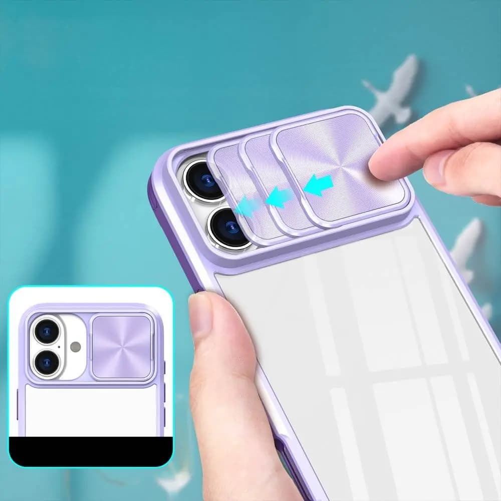 Coque avec cache caméra – iPhone 16 – PROTECT IE027 Violet  - Vue 3
