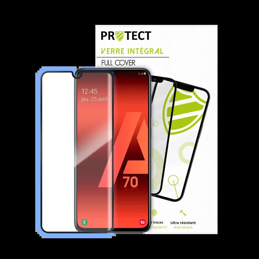Verre trempé intégral 5D 9H – protection écran Samsung Galaxy A70 – PROTECT Noir - Vue 2