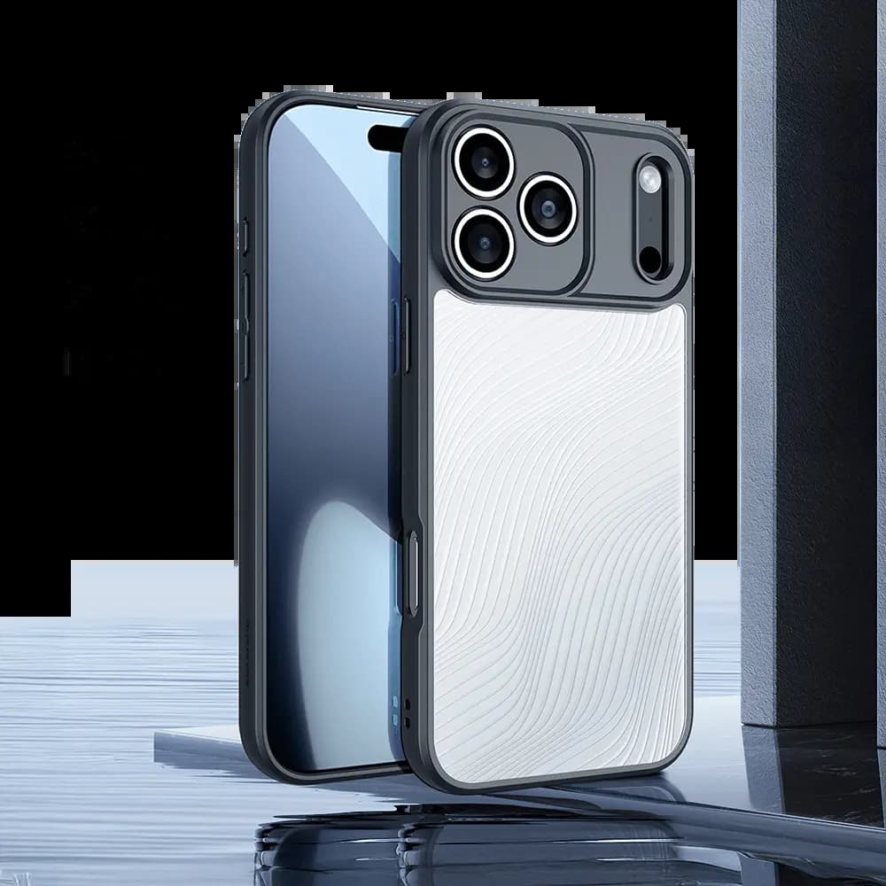 Coque anti-chocs finition mate – iPhone 17 Pro – Dux Ducis Aimo Noir - Vue 3