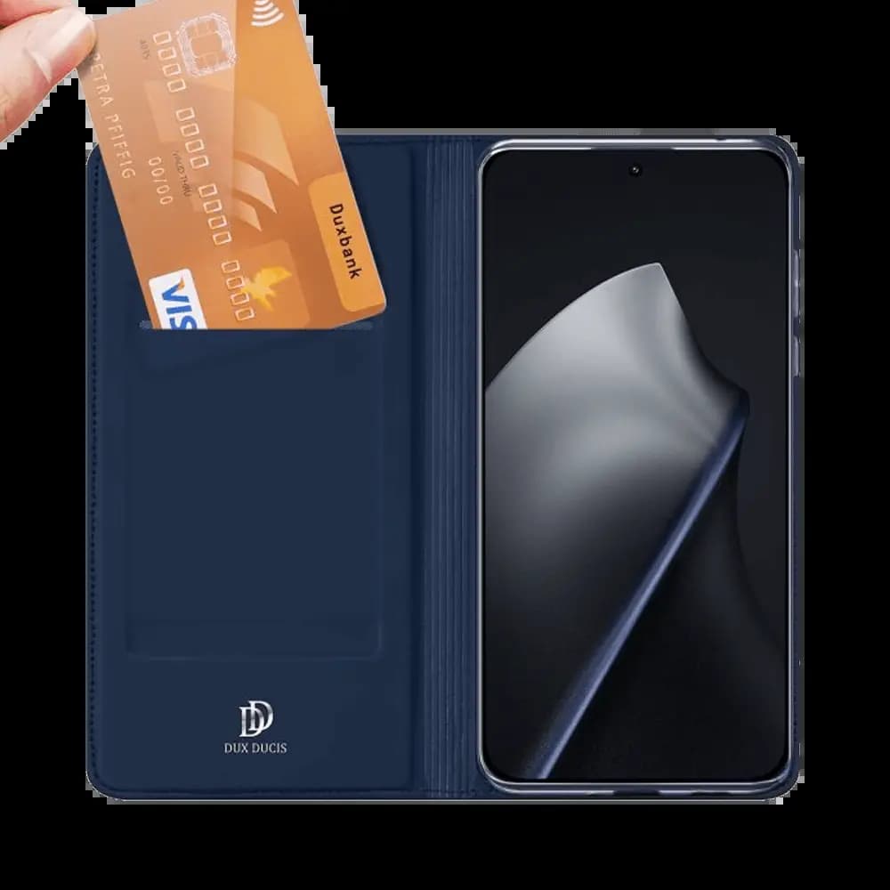 Housse folio Xiaomi 15T Pro porte-carte – Dux Ducis Skin Pro Noir - Vue 2