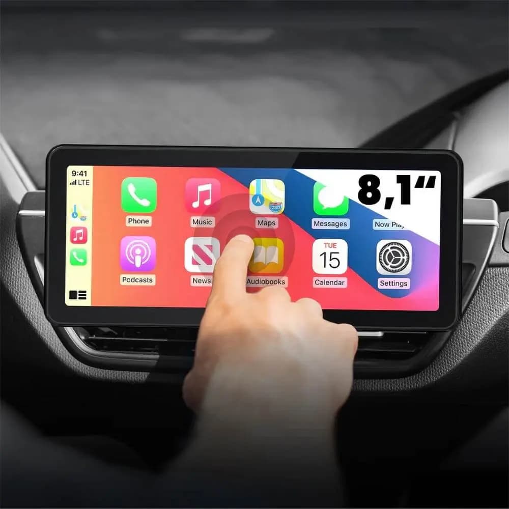 Écran voiture sans fil 8.1" Apple CarPlay et Android Auto T'nb SLIMDRIVE - Vue 4