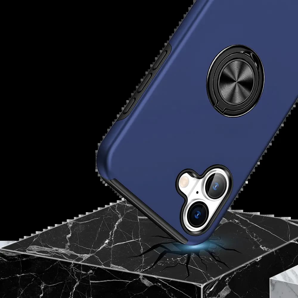 Coque de protection iPhone 16 Plus avec anneau rotatif – PROTECT IE013 Bleu - Vue 5