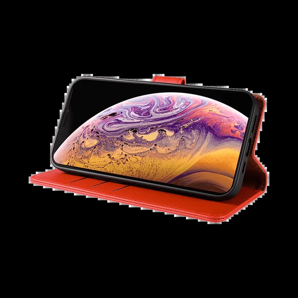 Housse folio anti-RFID iPhone X / XS – PROTECT IP011 Rouge - Vue 2