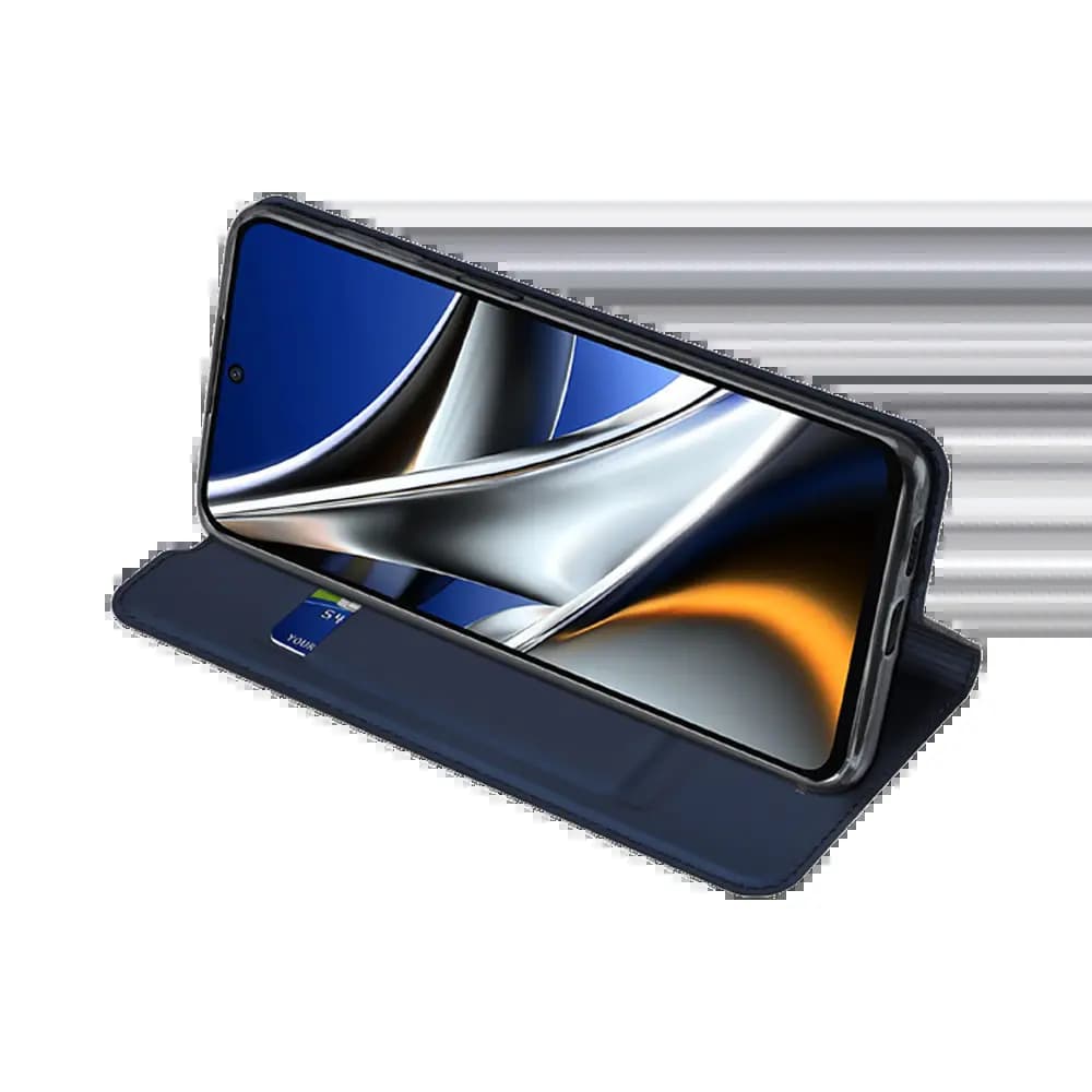 Housse folio Xiaomi Poco X4 Pro 5G porte-carte – Dux Ducis Skin Pro Noir - Vue 4