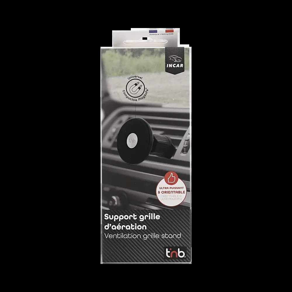 Support Smartphone Magnétique pour Voiture T'nb (Grille d'Aération) Noir - Vue 4