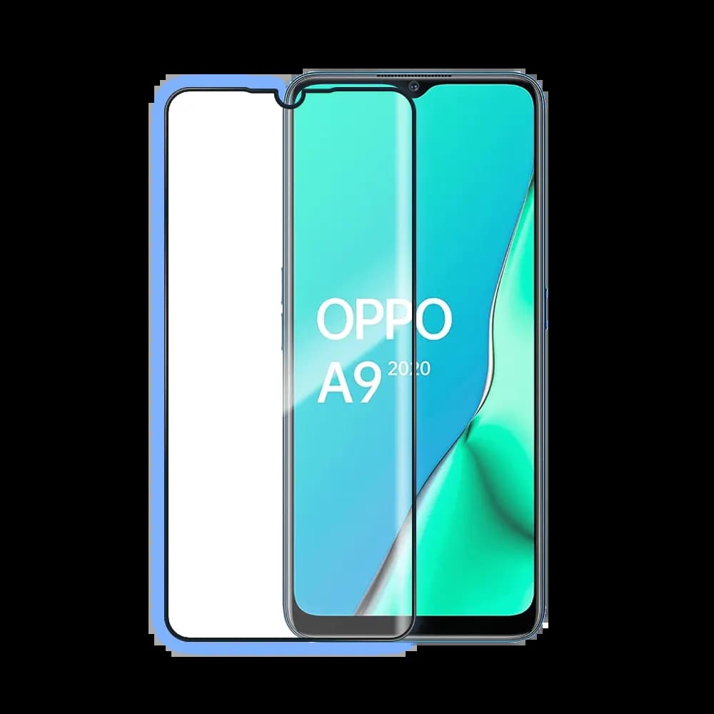 Verre trempé intégral 5D 9H – protection écran compatible OPPO A5 2020 / A9 2020 – PROTECT Noir