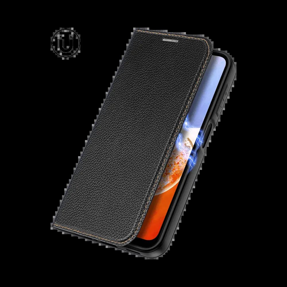 Housse folio Samsung Galaxy A14 5G avec porte-cartes + support – Dux Ducis Skin X2 Noir - Vue 3