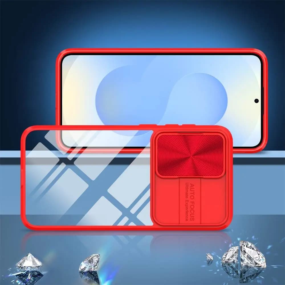 Coque avec cache caméra – Samsung Galaxy S25+ – PROTECT IE027 Rouge  - Vue 2