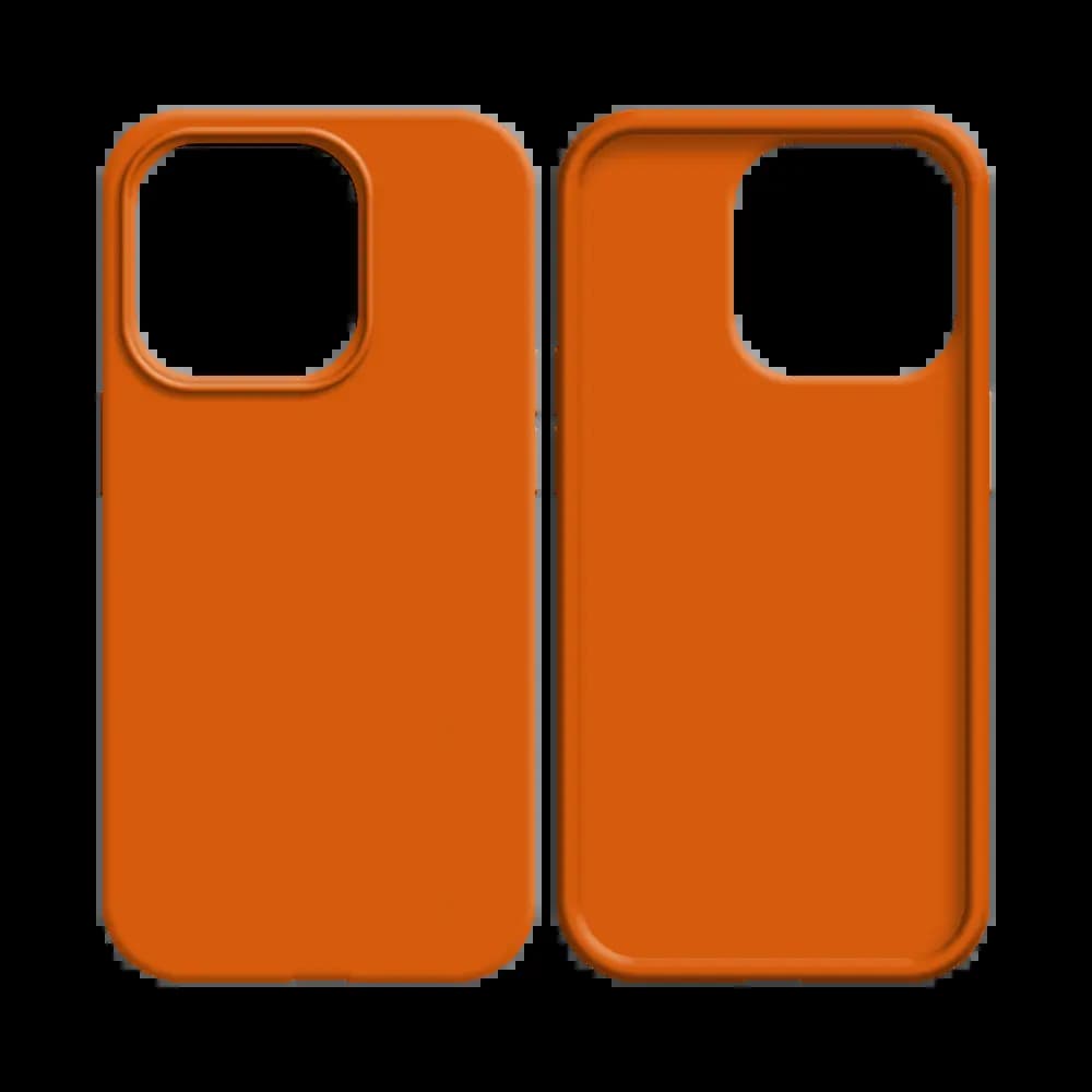 Coque silicone iPhone 14 Plus - Orange - Vue 2