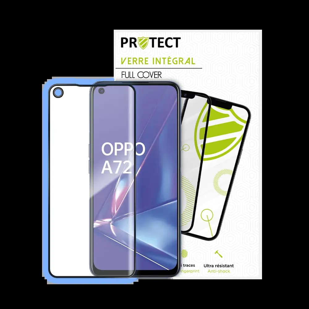 Verre trempé intégral 5D 9H – protection écran OPPO A72 4G – PROTECT Noir - Vue 2