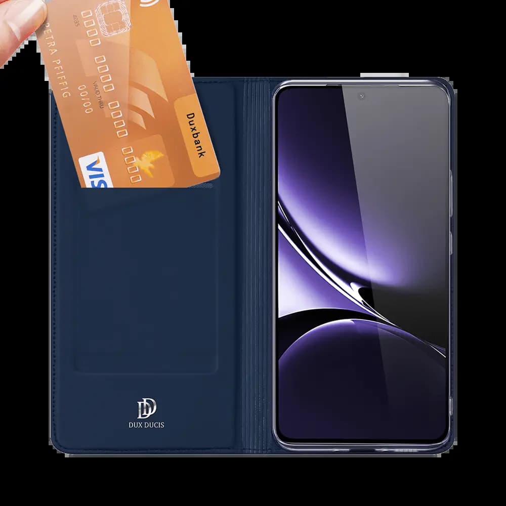 Housse folio Poco X7 Pro 5G porte-carte – Dux Ducis Skin Pro Noir - Vue 2