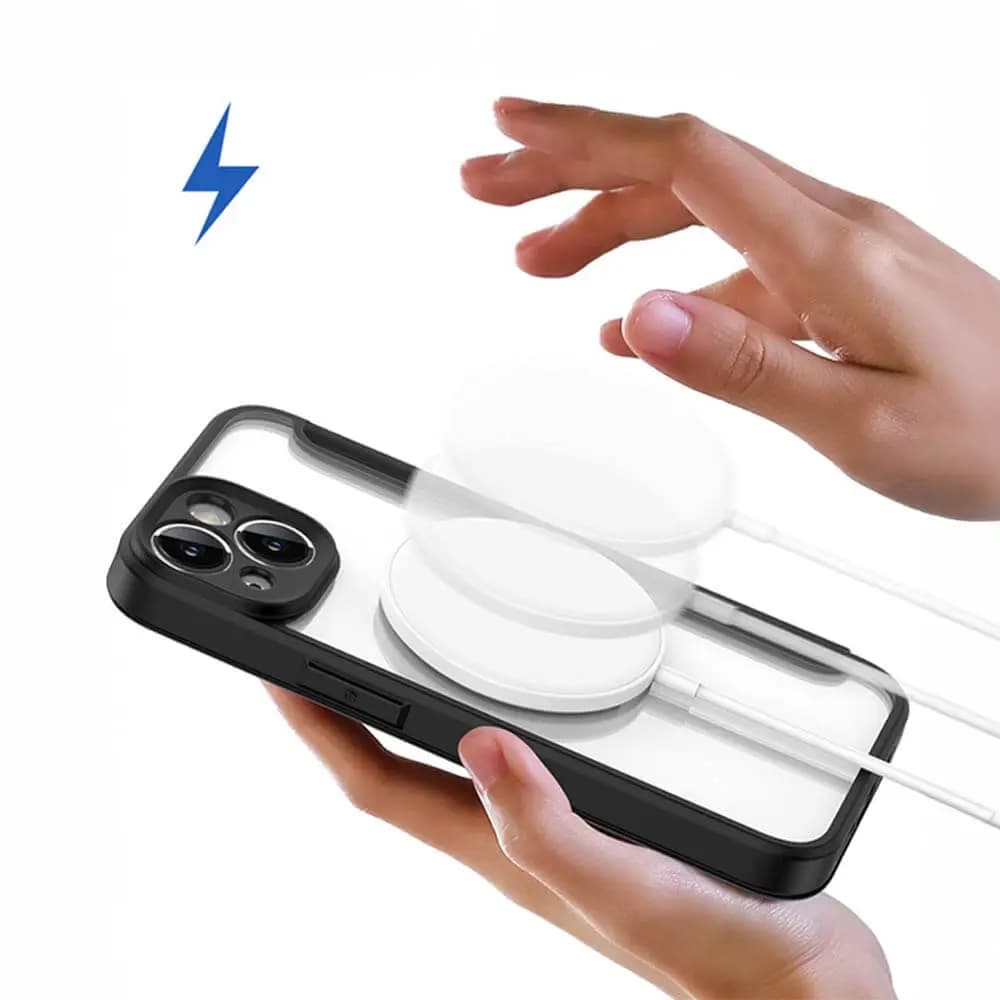 Housse folio MagSafe iPhone 14 Plus – Dux Ducis Skin X Pro Beige - Vue 7