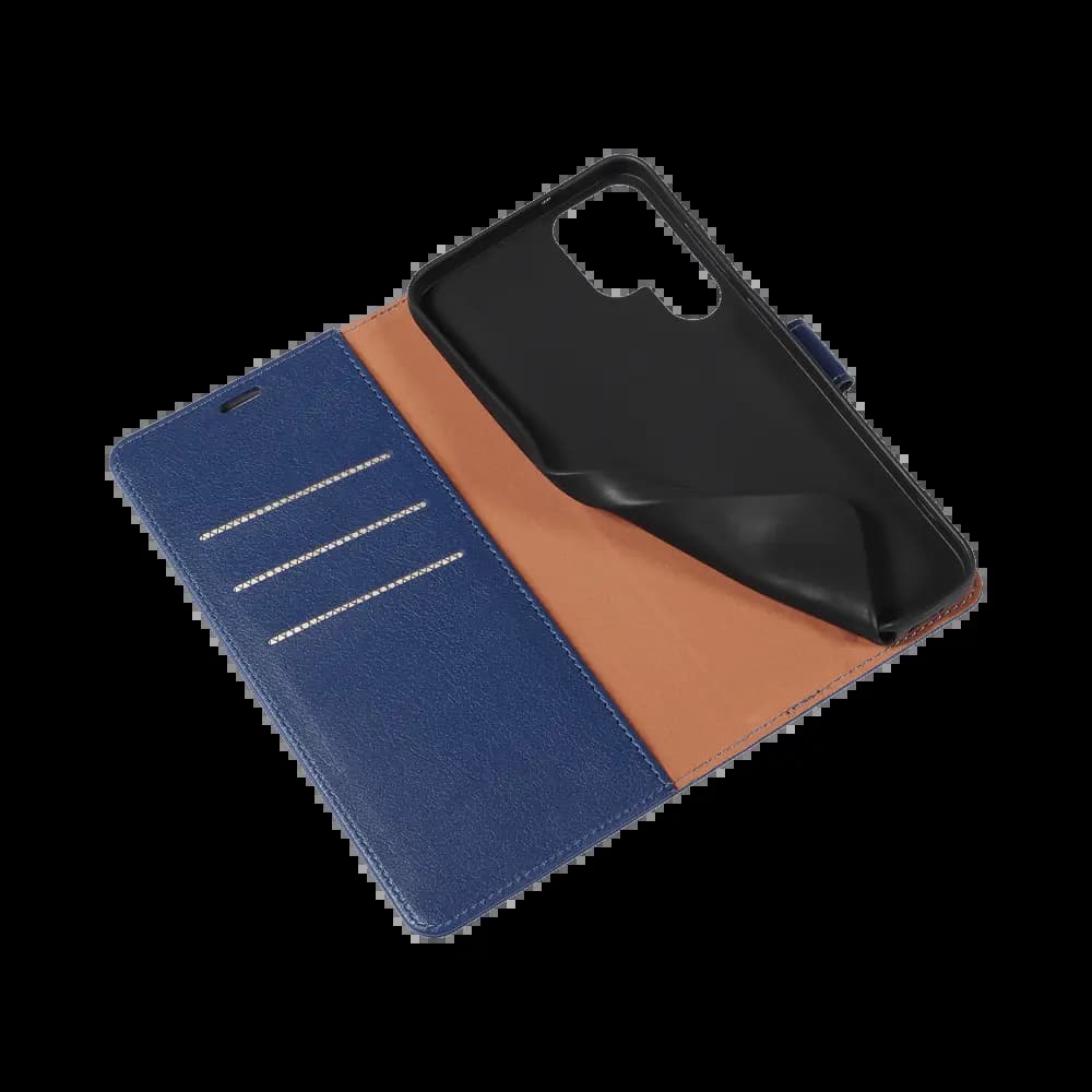 Housse folio anti-RFID Samsung Galaxy S23 Ultra 5G – PROTECT IP011 Bleu Marine - Vue 4