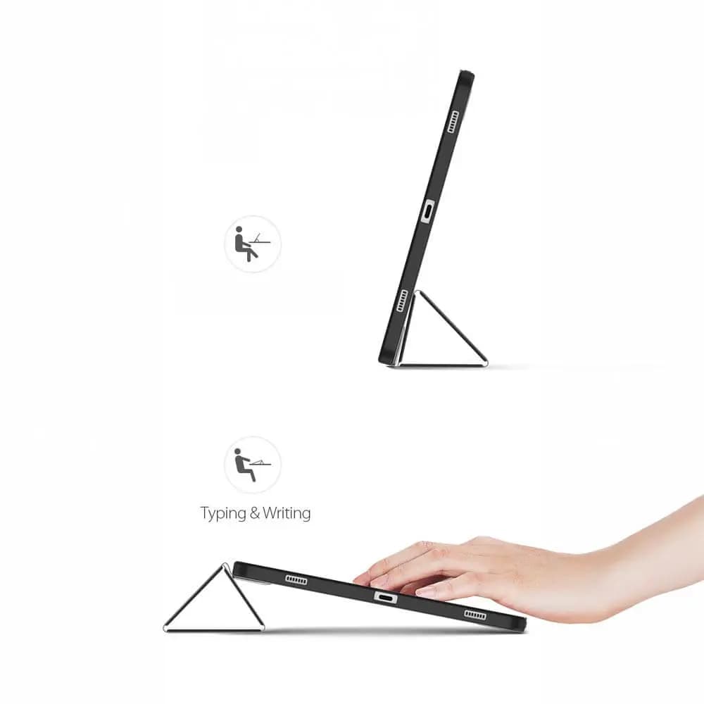 Housse folio Samsung Galaxy Tab S9 FE avec dos transparent & porte-stylet - Dux Ducis Toby Rose - Vue 3