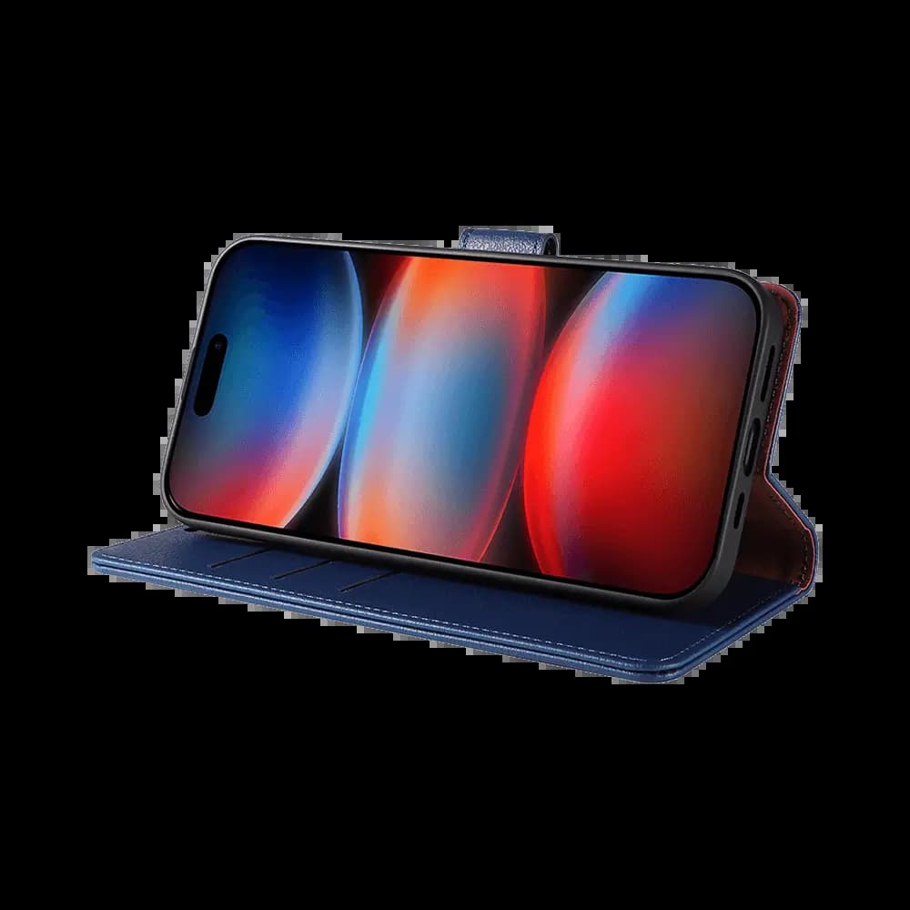 Housse folio anti-RFID iPhone 17 Pro – PROTECT IP011 Bleu Marine - Vue 5